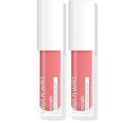 Wet n Wild Mega Glo Lip & Ch olor, Tinte de Labios y Mejillas con Acabado Mate Suave, Fórmula Ligera y Construible para un Rubor de Aspecto Natural, Rosy Romance (Paquete de 2)
