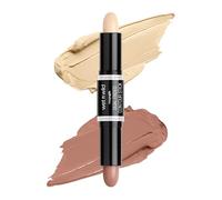 Wet n Wild MegaGlo Dual-Ended Contour Stick, Stick Contorno 2-en-1 Bronceador e Iluminador, Fórmula Cremosa Difuminable para Rostro Nariz Mandíbula, Medium/Tan