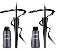 Wet n Wild - MegaLiner Liquid Eyeliner - Delineador Líquido Negro con Aplicador Flexible - Maquillaje para Ojos - Fórmula Pigmentada y Fluida de Secado Rápido - Black - 1 Unidad (Paquete de 2)