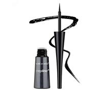 Wet n Wild - MegaLiner Liquid Eyeliner - Delineador Líquido Negro con Aplicador Flexible - Maquillaje para Ojos - Fórmula Pigmentada y Fluida de Secado Rápido - Black - 1 Unidad