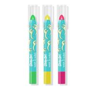 Wet N Wild Scooby-Doo Locura Brillante, Conjunto de Lápices Uv Glow en 3 Piezas Rostro y Cuerpo, Neón Intensos, Mezclables y Fáciles de Aplicar para un Maquillaje Vibrante