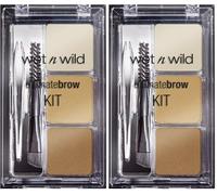 Wet n Wild, Ultimate Brow Kit, Kit de Cejas para Dar Forma, Definir y Rellenar las Cejas, Kit con 1 Cera para Cejas, 2 Polvos Fijadores, 1 Cepillo y 1 Pinzas, Producto Vegano, Marrón Suave