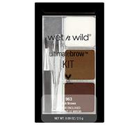 Wet n Wild-Ultimate Brow Kit-Set Cejas Perfectas para Dar Forma,Suavizar,Definir y Mantener las Cejas Marrones-Contiene 1 Cera de Cejas,2 Polvos de Fijación,1 Pincel y 1 Pinzas-Ash Brown