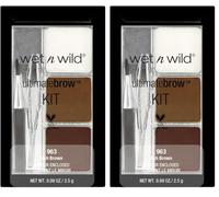 Wet n Wild-Ultimate Brow Kit-Set Cejas Perfectas para Dar Forma,Suavizar,Definir y Mantener las Cejas Marrones-Contiene 1 Cera de Cejas,2 Polvos de Fijación,1 Pincel y 1 Pinzas-Ash Brown