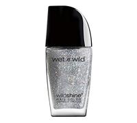 Wet n Wild - Wild Shine Nail Color - Esmalte de Uñas de Secado Rápido - Pintauñas Plateado con Purpurina de Larga Duración - Acabado Brillante, Textura y Efecto Fabuloso - Kaleidoscope