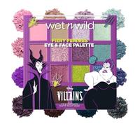 Wet n Wild x Disney Villains Fiery Femmes Eye & Face Palette, Palette 16 Lidschatten & Pigmente, Matt Shimmer Glitzer - Beautiful Destroyer