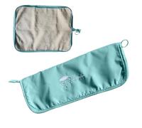 Wet Umbrellas Carry Case, Microfiber Waterproof Bag for Wets Umbrellas, Polyester with Microfiber Lining, Versatile Travel Umbrella Cover, Ideal for School, Commuting, and Camping, 23x29 cm