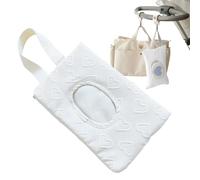 Wet Wipe Holder, Refillable Travel Dispenser Pouch with Zipper Seal for Wipes or Napkins, Cute Decorative Storage Container, Car Camping Picnic Home Organization, 15x23cm