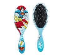 WetBrush Original Detangler, cepillo para el cabello, cerdas Intelliflex ultrasuaves, Liga de la Justicia Superman y Flash, gama DC Comics, para todo tipo de cabello
