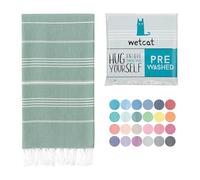 WETCAT Toalla de Playa turca de 38 x 71 Pulgadas, 100% algodón, sin Arena, de Secado rápido, para Adultos, Toalla turca Extragrande, Toalla turca Ligera, Toalla de Viaje, Regalos de Playa, Accesorios