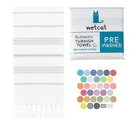 WETCAT Toalla de Playa turca de Gran tamaño, 38 x 71 Pulgadas, 100% algodón, sin Arena, Secado rápido, Extra Grande, Ligera, Toalla de Viaje para Adultos, Accesorios de Playa, Regalos, Color Gris y
