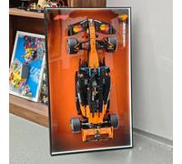 WETCEAOM Tablero de exhibición de montaje en pared con luz LED compatible con Lego Technic McLaren MCL39 42228, control remoto de iluminación COB de 3 colores y 4 modos, compatible con marco de