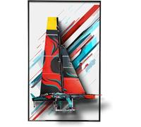 WETCEAOM Tablero de pared compatible con Lego 42174 Technic Emirates Team New Zealand AC75, marco de exhibición de montaje en pared, tamaño: 19.7 x 31.5 pulgadas (modelo no incluido)