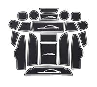 WETCL Alfombrilla Puerta para BMW X3 F25 2011-2017, Antideslizante Impermeable Estera del Cojín de la Ranura Coche Accesorios,White