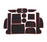 WETCL Alfombrilla Puerta para Subaru Outback 2015-2018, Antideslizante Impermeable Estera del Cojín de la Ranura Coche Accesorios,Red
