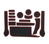 WETCL Alfombrilla Puerta para Toyota Aqua 2012-2016, Antideslizante Impermeable Estera del Cojín de la Ranura Coche Accesorios,Red