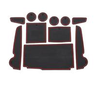 WETCL Alfombrilla Puerta para Toyota Corolla Cross, Antideslizante Impermeable Estera del Cojín de la Ranura Coche Accesorios,Red
