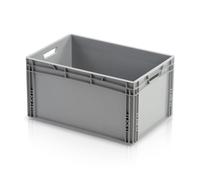 WETEC Caja de transporte Eurobox Eurofix - Caja de transporte (600 x 400 x 320 mm), color gris