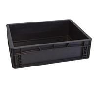 WETEC Contenedor de almacenamiento con asa de alojamiento, ESD, 600 x 400 x 170 mm (caja ESD)