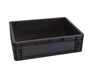 WETEC Contenedor de almacenamiento con asa de alojamiento, ESD, 600 x 400 x 170 mm (caja ESD)