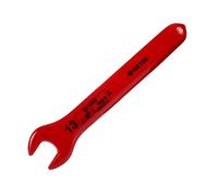 WETEC Llave de boca única, DIN 7446, ancho de llave 13 mm, 1000 V/VDE/GS (revestimiento protector aislado con protección VDE), tamaño nominal: 13 mm, longitud: 135 mm, peso: 68 g