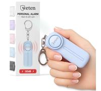 WETEN - Llavero de alarma personal de autodefensa - 130 dB con luz LED - Alerta de emergencia llavero silbato para mujeres, hombres, niños, personas mayores y corredores