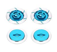 WETG 4 adaptadores hexagonales en metal de 12 mm para llanta de rueda de freno de aleación de aluminio de 12 mm para RC 1/10 Car Fly Truck 94123 94122 D4, azul