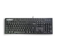 WetKeys - Teclado Impermeable de plástico ABS de tamaño Completo con Teclado numérico de 10 Teclas (USB), Color Negro