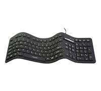 WetKeys Teclado Impermeable Suave al Tacto y de Calidad Profesional (USB) (Negro) | KBWKFC106-BK