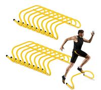 Wettarn 18 Piezas de obstáculos de Entrenamiento Velocidad Agilidad práctica de obstáculos de 6 Pulgadas Equipo de Ejercicio Deportivo Multiusos para Saltar Carreras PE Pista de fútbol Campo