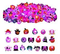 Wettarn 300 anillos de luz LED de Halloween, juguetes de fiesta a granel para rellenar bolsas de regalo, decoración de regalos