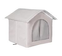Wetterfestes Outdoor Katzenhaus - Wasserdichtes Haustierbett mit für Katzen und kleine Hunde | Warmes Katzenbett für Garten Terrasse und | Isoliertes Kitten-Haus Oxford-Stoff