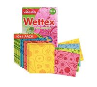 Wettex The Original - Paquete de 14 paños suecos para Cocina, Toallas de Papel Reutilizables ecológicas, paños Surtidos para Lavar Platos