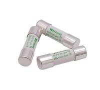 WEUSANXPL Fusible Solar fotovoltaico, 10 Uds., 1000V CC, 10x38mm, 1A, 3A, 5A, 10A, 15A, 20A, 25A, 30A, for protección de Sistema de energía fotovoltaica, fusión de Plata Pura(1A)