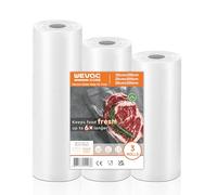 Wevac Core 3 Rollos de Bolsas de Vacío 28/25/20x300cm, Corte Personalizado