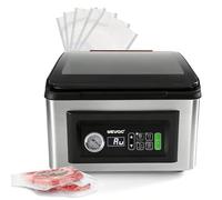 Wevac CV12 Pro Envasadora al Vacío de Cámara Profesional, 8L Extra Profunda, Barra 30cm, Vacío Automático Inteligente, Diseño Fácil de Limpiar, Ideal para Líquidos, Sopas, Adobos, Carne, Sous Vide
