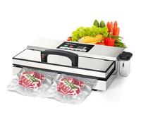 Wevac Máquina selladora al vacío de alimentos de 95 kpa, 550 W, potente operación con una sola mano, 12 en 1, sellador de alimentos con tanque de líquido para uso comercial o doméstico