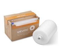 Wevac rollos bolsas envasar al vacio alimentos, 20x4500cm con Caja de Corte bolsa comida Gofradas para envasadora al vacio, preparación de comidas y cocina sous vide, BPA Free