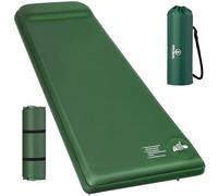 Wevelel Colchoneta de dormir con memoria, de 3.1 pulgadas, ultragruesa para acampar, fácil de inflar y desinflar, cubrecolchón de camping aislado con almohada para coche, tienda de campaña de viaje