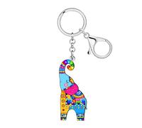 WEVENI Acrílico Estética Elefante Llavero Bohemio Llaveros Boho Accesorios Elefante Regalos para Mujeres Niñas Bolsa Llavero Charms (Marina)