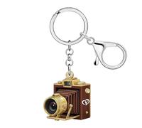 WEVENI Acrílico Vintage Cámara Llavero Accesorios Fotografía Fotógrafo Regalos para los Amantes de la Cámara Mujeres Niñas Monedero Charms
