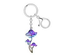 WEVENI Lindo Llavero de Acrílico de la Seta Llaveros de Alimentos Seta Regalos para Mujeres Niñas Monedero Accesorios Mochila Charms (Morado)