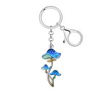 WEVENI Lindo Llavero de Acrílico de la Seta Llaveros de Alimentos Seta Regalos para Mujeres Niñas Monedero Accesorios Mochila Charms (Azul)