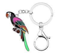 WEVENI Lindo llavero de loro, diseño de cereza, joyería para mujeres y niñas, bolsa de coche, Negro -, 67mm x 55mm