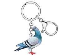 WEVENI - Llavero de acrílico con diseño de paloma, joyería de pájaro para mujeres y niñas, W2L2