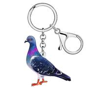 WEVENI - Llavero de acrílico con diseño de paloma, joyería para mujeres y niñas, paloma E, W2L2