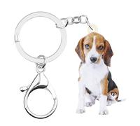 WEVENI - Llavero de acrílico con diseño de perro Beagle, accesorios para mujeres y niñas (Beagle B)