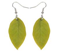 WEVENI Pendientes de acrílico con diseño de hoja de arce otoñal para mujer, diseño de hojas naranjas, Mediano, Acrílico, Sin piedra preciosa