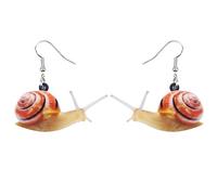 WEVENI Pendientes de caracol de acrílico, joyería novedosa para mujeres y mujeres, regalo delicado, Acrílico, Sin piedra preciosa