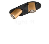 Wever & Ducré Bliek Petit Round 2.0, foco parcialmente empotrado LED, negro/champán - 2.700 k